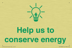 Help us to conserve energy 